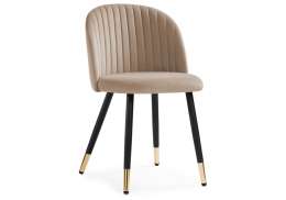 Стул на металлокаркасе Gabi dark beige / black / gold (50x52x79)