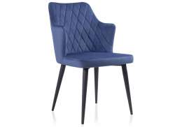 Стул на металлокаркасе Velen dark blue (49x63x83)