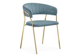 Стул на металлокаркасе Kamelia 1 light blue /gold (60x52x79)